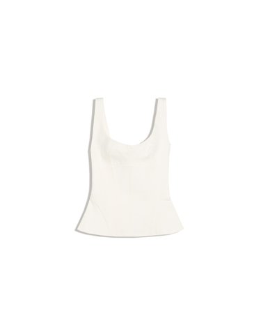 버쉬카 스트럭처 타이백 민소매 탑 3061/710 WHITE