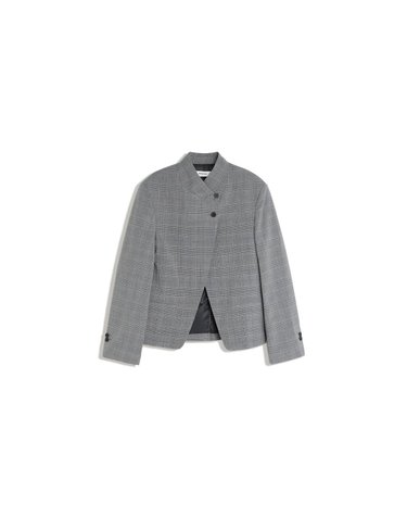 버쉬카 체크 크롭 크로스 블레이저 2521/232 GREY