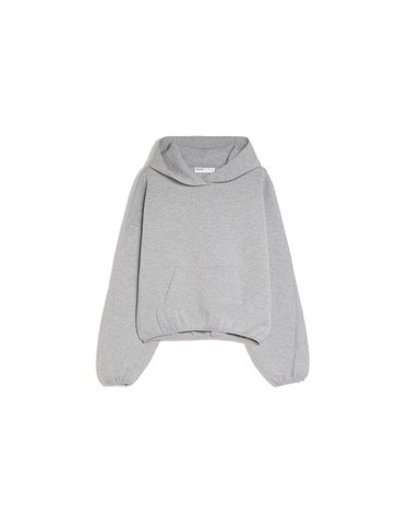 버쉬카 스쿠버 패브릭 크롭 후드티 3205/710 GREY