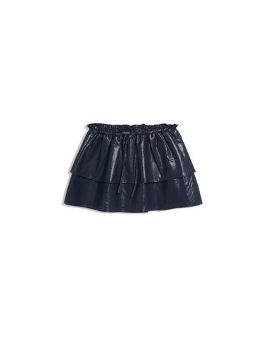 버쉬카 러플 티어드 미니 스커트 3411/710 NAVY