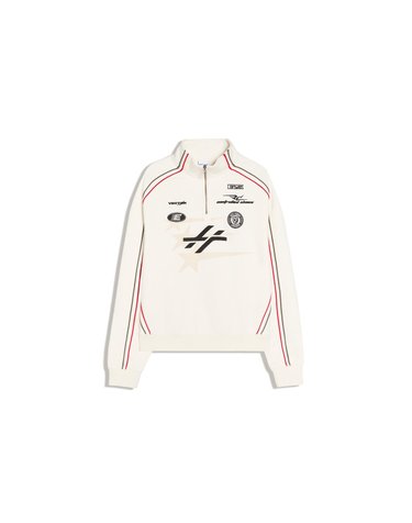 버쉬카 그래픽 하프집업 긴팔 맨투맨 3201/732 OFF WHITE