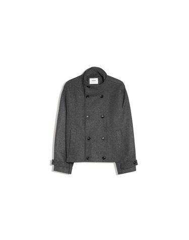버쉬카 퍼넬넥 더블버튼 펠트 자켓 3133/758 GREY