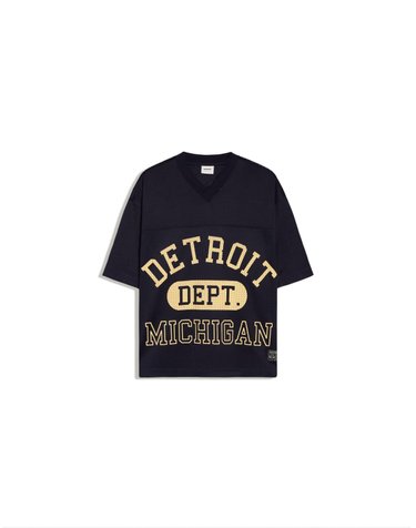 버쉬카 메시 프린트 브이넥 반팔 티셔츠 2942/291 NAVY