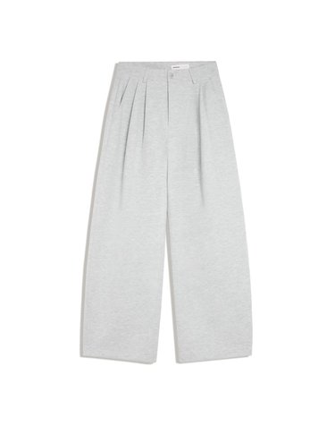 버쉬카 스쿠버 원단 핀턱 와이드 팬츠 4075/254 GREY