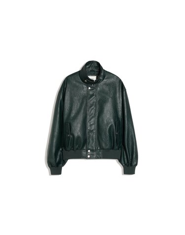 버쉬카 가죽 이펙트 봄버 자켓 3099/273 GREEN