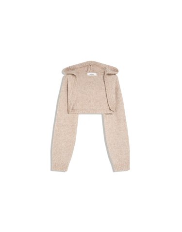 버쉬카 후드 니트 볼레로 스웨터 3505/686 SAND