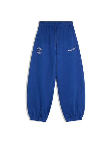 버쉬카 프린트 코튼 플리스 조거 팬츠 4391/190 BLUE