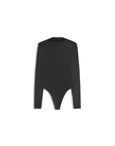 버쉬카 하이넥 긴팔 슬림핏 바디수트 3638/714 BLACK
