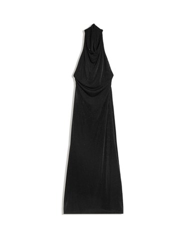 버쉬카 시머리 홀터넥 롱 원피스 4325/254 BLACK