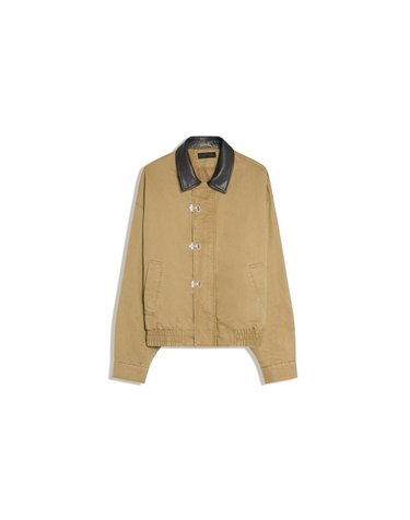 버쉬카 배색 칼라 클라스프 재킷 3380/273 CAMEL