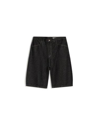 버쉬카 벌룬핏 데님 버뮤다 반바지 4028/534 BLACK
