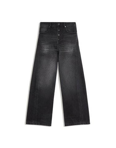 버쉬카 워시드 부츠컷 데님 청바지 2610/156 BLACK
