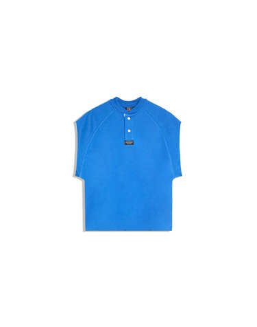 버쉬카 플리스 헨리넥 민소매 탑 4487/734 BLUE