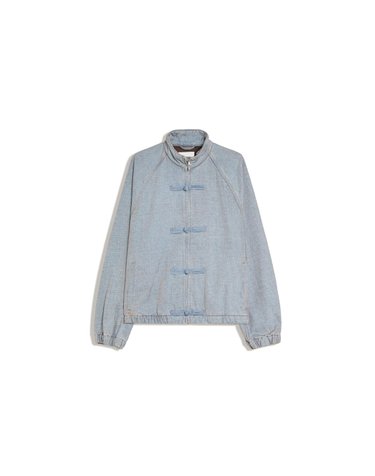 버쉬카 클래스프 하이넥 데님 자켓 2807/156 LIGHT BLUE