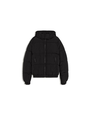 버쉬카 오버사이즈 후드 패딩 자켓 2162/551 BLACK