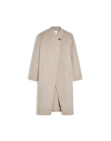 버쉬카 울 블렌드 더블 롱 코트 2834/741 SAND