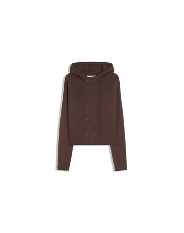 버쉬카 골지 니트 후드 크롭 자켓 3960/247 BROWN