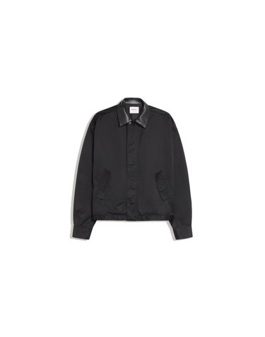 버쉬카 박시 자수 배색 카라 자켓 4145/721 BLACK