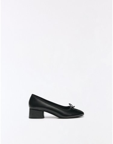 버쉬카 리본 발레리나 힐 펌프스 1622/964 BLACK