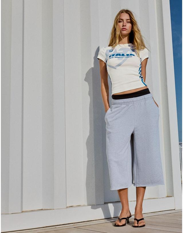 버쉬카 버쉬카 스포츠 프린트 반팔 티셔츠 1021/152 OFF WHITE 아이보리 착용컷