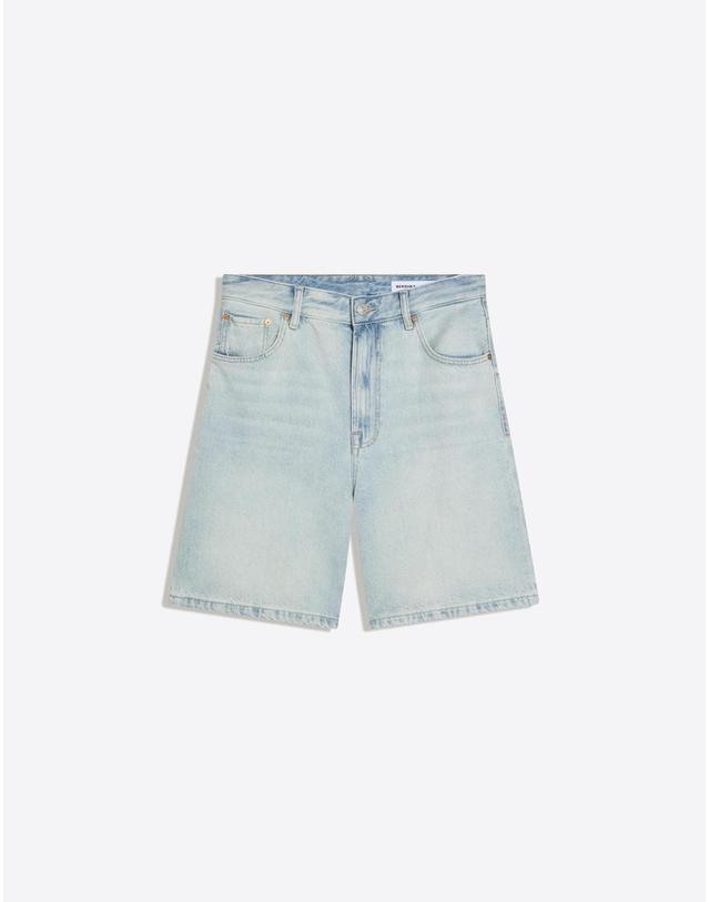 버쉬카 버쉬카 베이직 데님 버뮤다 쇼츠 1309/054 LIGHT BLUE 블루 착용컷