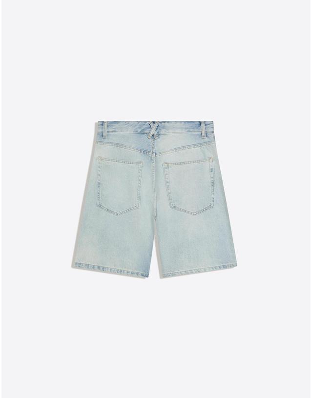 버쉬카 버쉬카 베이직 데님 버뮤다 쇼츠 1309/054 LIGHT BLUE 블루 착용컷