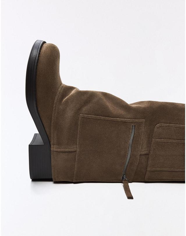 버쉬카 버쉬카 테크니컬 포켓 플랫 부츠 1006/764 BROWN 브라운 착용컷
