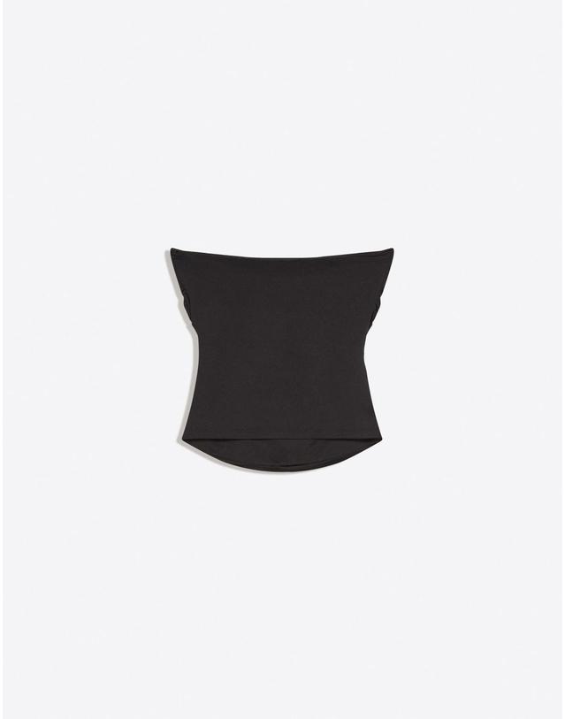 버쉬카 버쉬카 블랙 셔링 튜브탑 1395/360 BLACK 착용컷