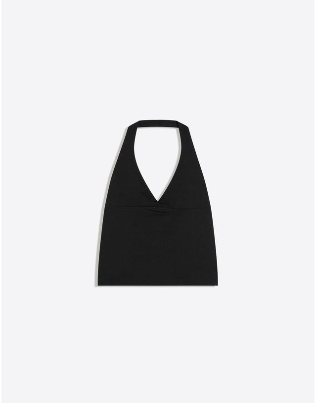 버쉬카 버쉬카 베이직 홀터넥 민소매 탑 1610/443 BLACK 화이트 착용컷