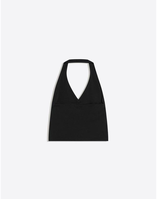 버쉬카 버쉬카 베이직 홀터넥 민소매 탑 1610/443 BLACK 화이트 착용컷