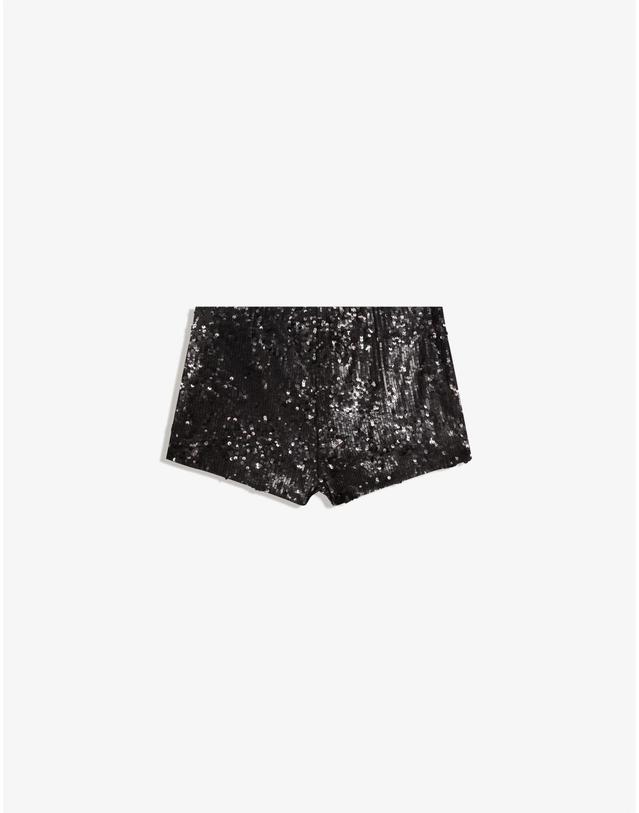 버쉬카 버쉬카 글리터 시퀸 미니 쇼츠 8349/662 BLACK 블랙 착용컷