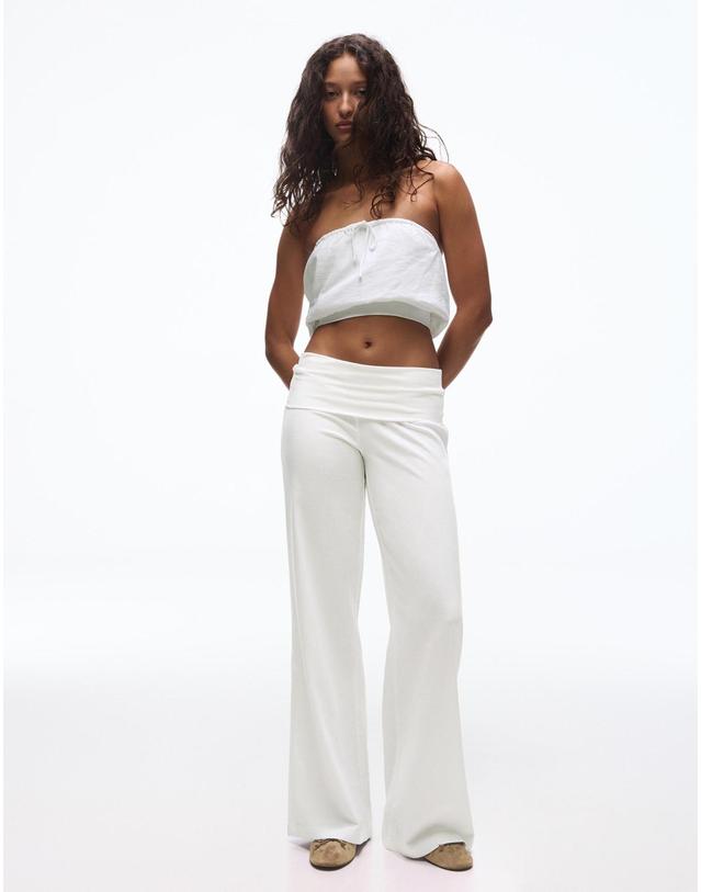 버쉬카 버쉬카 린넨 화이트 와이드 팬츠 0926/741 WHITE 착용컷