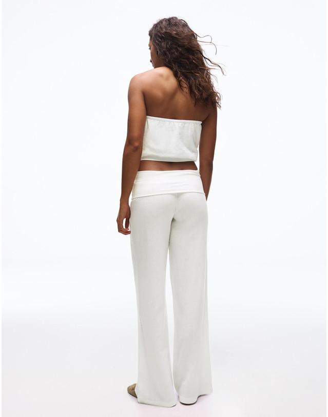 버쉬카 버쉬카 린넨 화이트 와이드 팬츠 0926/741 WHITE 착용컷