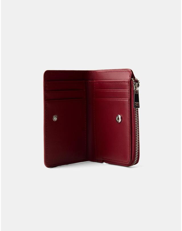 버쉬카 버쉬카 엠보싱 페이턴트 피니시 애니멀 프린트 지갑 9295/626 BURGUNDY 레드 착용컷