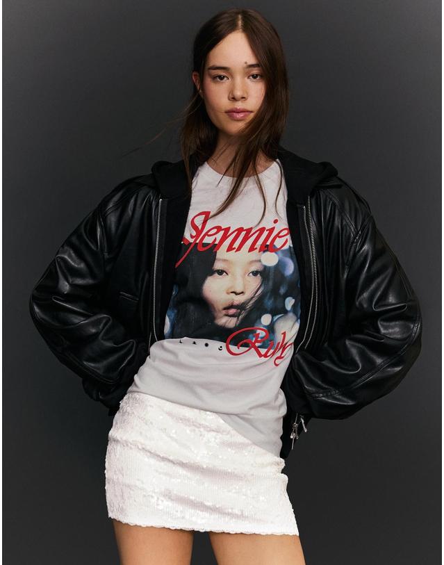 버쉬카 버쉬카 레이스 시퀸 화이트 미니 스커트 1272/662 WHITE 착용컷