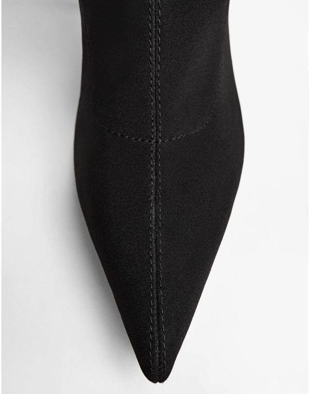 버쉬카 버쉬카 슬림핏 스트레치 패브릭 하이힐 롱부츠 1022/764 BLACK 블랙 착용컷
