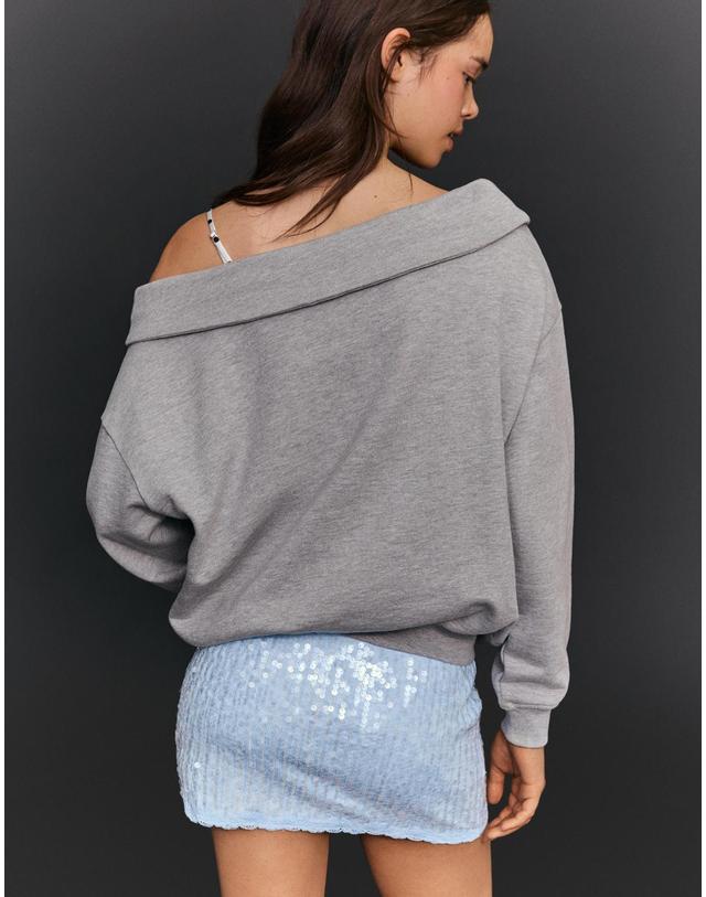 버쉬카 버쉬카 글리터 시퀸 레이스 미니 스커트 1272/662 LIGHT BLUE 블루 착용컷