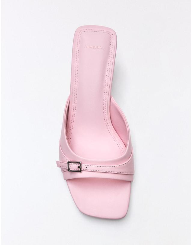 버쉬카 버쉬카 버클 힐 뮬 1728/864 PINK 핑크 착용컷