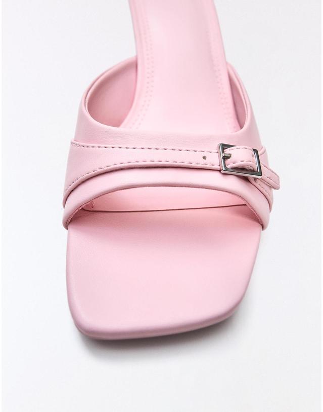 버쉬카 버쉬카 버클 힐 뮬 1728/864 PINK 핑크 착용컷