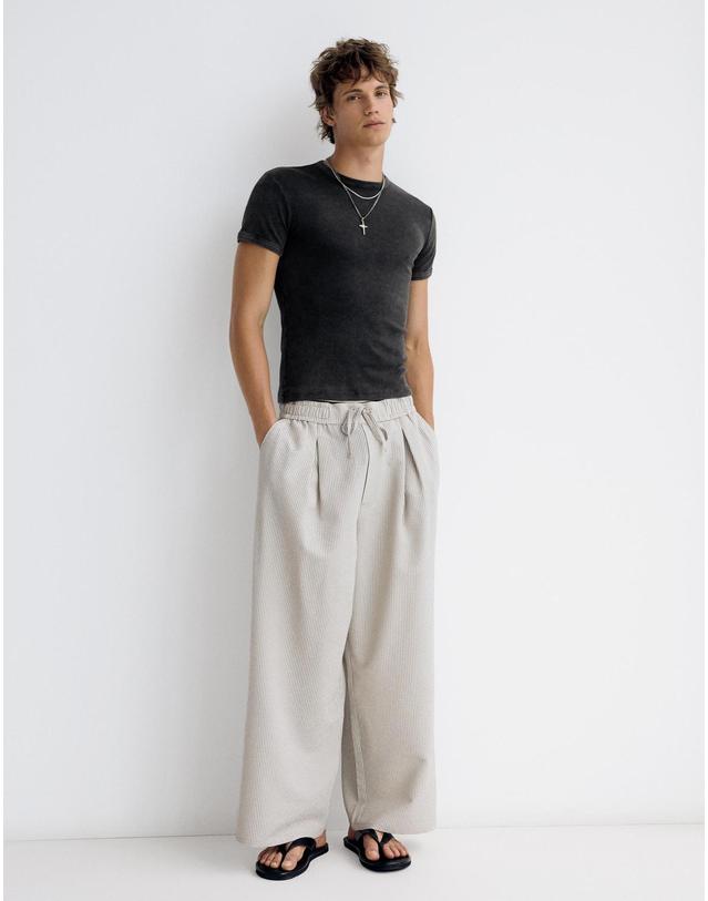 버쉬카 버쉬카 슬림핏 골지 반팔 티셔츠 2481/538 GREY 그레이 착용컷