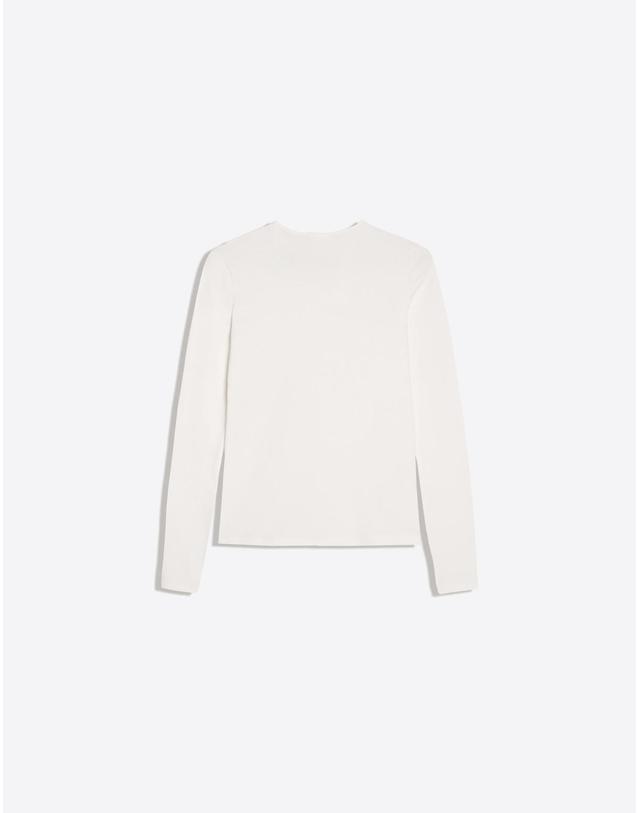버쉬카 버쉬카 베이직 라운드넥 긴팔 티셔츠 3013/152 OFF WHITE 아이보리 착용컷