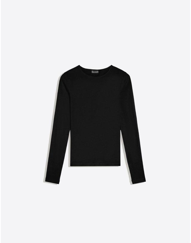 버쉬카 버쉬카 베이직 라운드넥 긴팔 티셔츠 3013/152 BLACK 블랙 착용컷