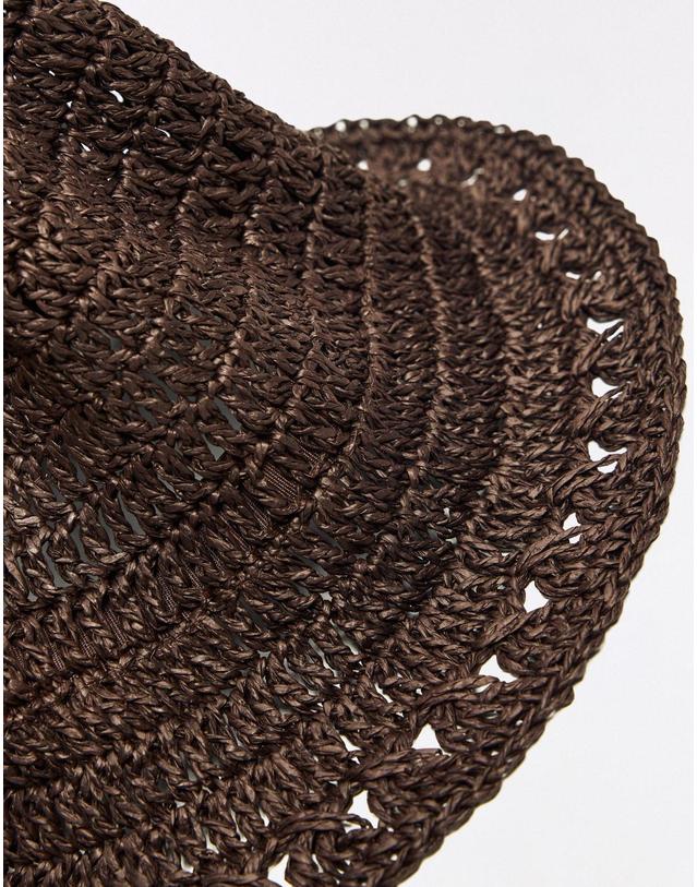버쉬카 버쉬카 러스틱 크로셰 버킷햇 0758/702 BROWN 초콜릿 착용컷