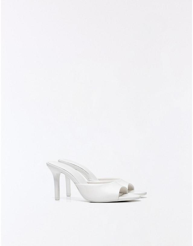 버쉬카 버쉬카 오픈토 하이힐 뮬 샌들 1752/864 WHITE 화이트 착용컷