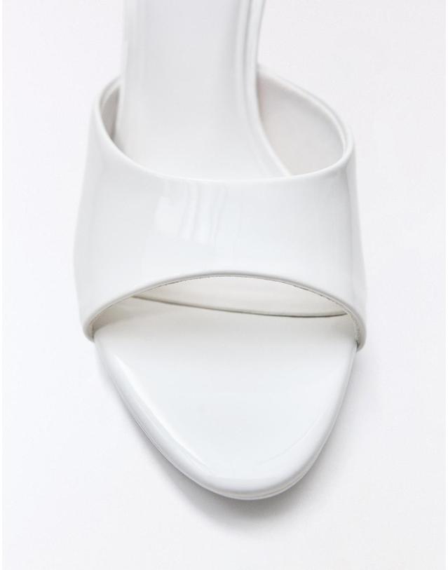 버쉬카 버쉬카 오픈토 하이힐 뮬 샌들 1752/864 WHITE 화이트 착용컷