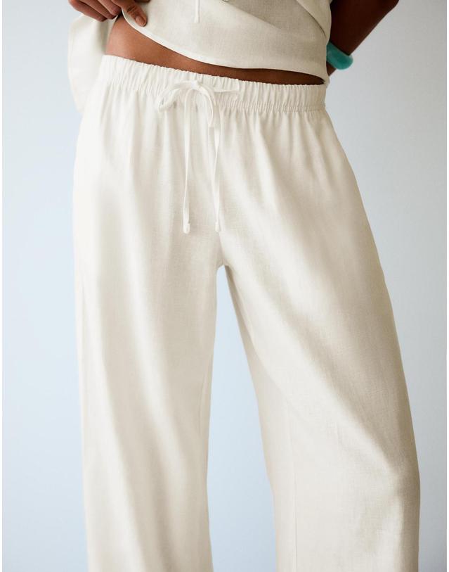 버쉬카 버쉬카 엘라스틱 밴딩 와이드 팬츠 0093/739 OFF WHITE 아이보리 착용컷