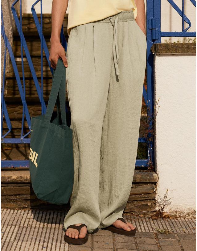버쉬카 버쉬카 러스틱 와이드 배기 팬츠 0995/721 GREEN 베이지 착용컷
