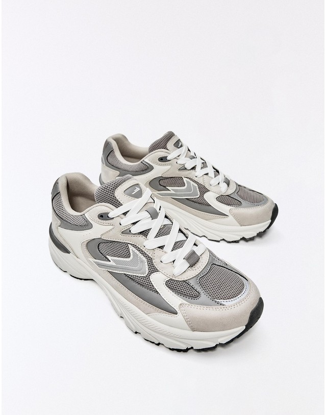 버쉬카 버쉬카 청키 멀티피스 레트로 스니커즈 2306/864 GREY 그레이 착용컷