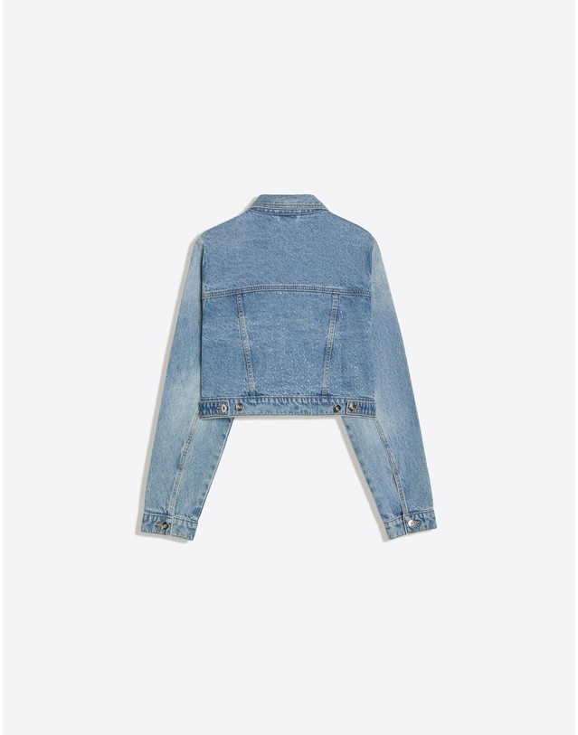 버쉬카 버쉬카 글리터 크롭 데님 자켓 2508/156 LIGHT BLUE 블루 착용컷