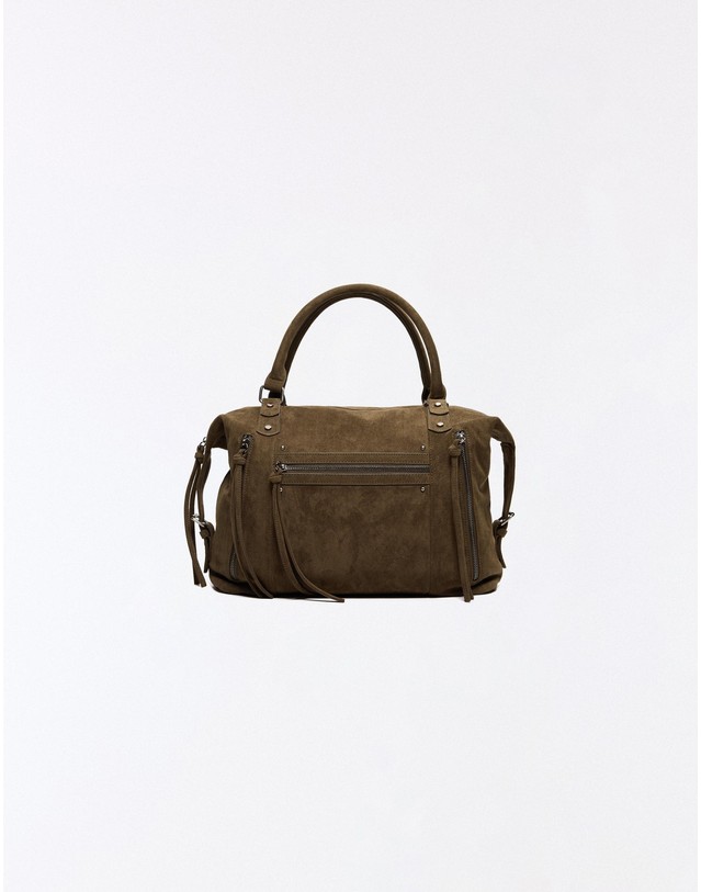 버쉬카 버쉬카 카키 지퍼 볼링백 2201/204 KHAKI 착용컷